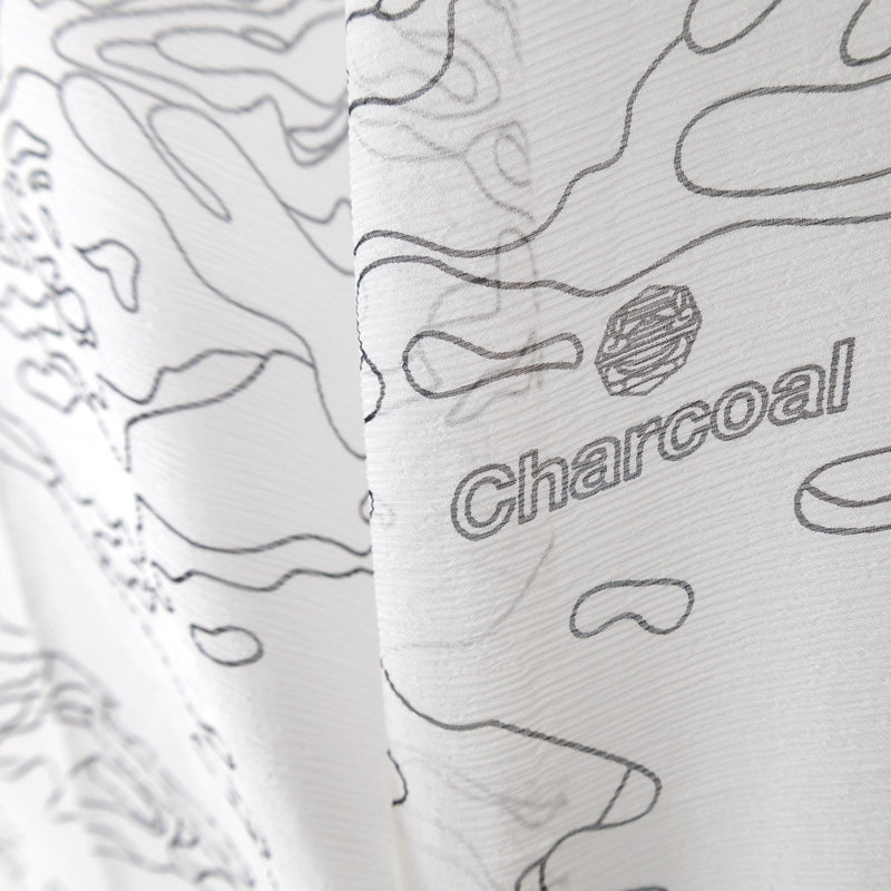 【 Original Charcoal 】Silk Crepe Scraf