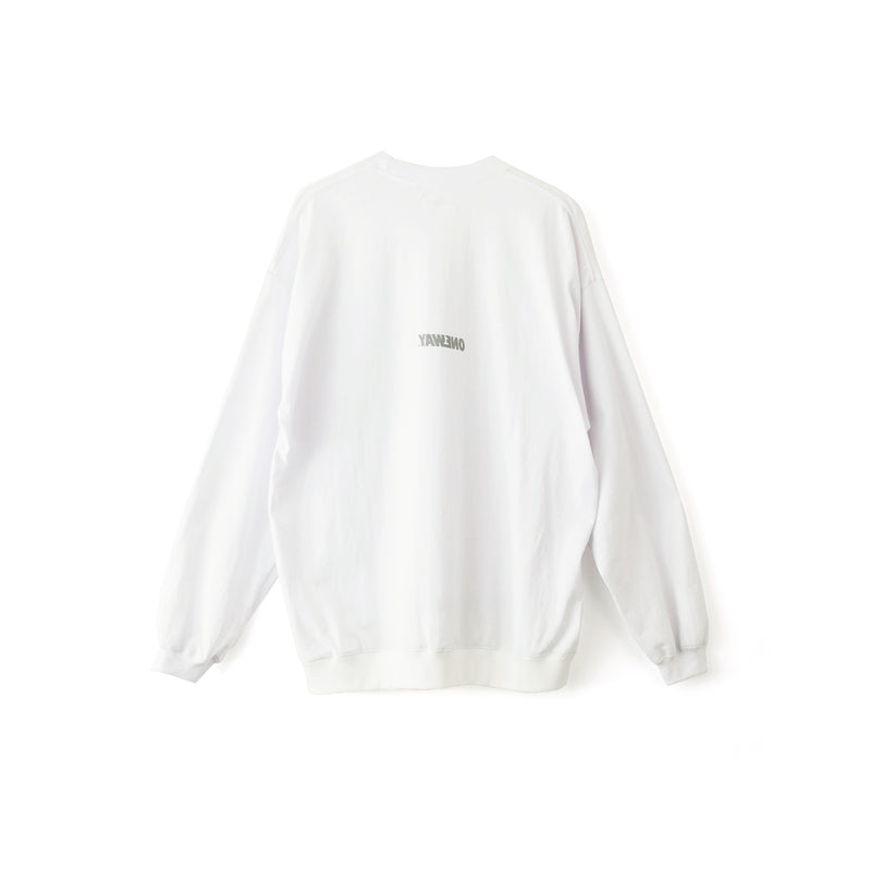 【 ONEWAY 】Reflector LOGO L/S TEE　WHITE