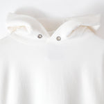 【 ATON 】GARMENT DYE URAKE HOODIE WHITE