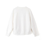 【 ATON 】GARMENT DYE URAKE CREW P/O WHITE