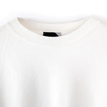 【 ATON 】GARMENT DYE URAKE CREW P/O WHITE