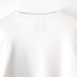【 ATON 】GARMENT DYE URAKE CREW P/O WHITE