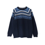 【 White Mountaineering 】NORDIC PETTERN CREWNECK KNIT　NAVY