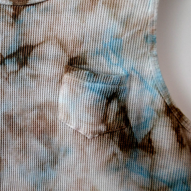 【 Original Charcoal 】Thermal Tie-Dye T/T　TAUPE/SAXE