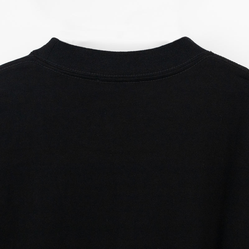 【 ATON 】SUVIN AIR SPINNING OVERSIZED T BLACK