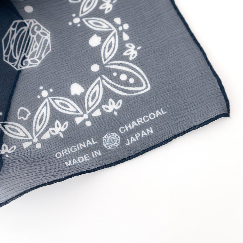 【 Original Charcoal 】Silk Crepe Scraf
