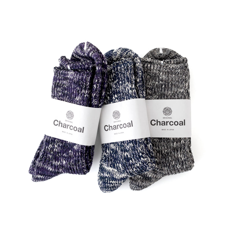 【 Original Charcoal 】Cotton Slub Mix Socks　M