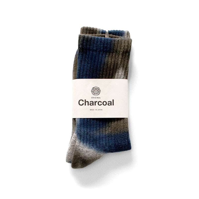 【 Original Charcoal 】Pile Taperd Socks Reg N-Dye　Mul/Grey
