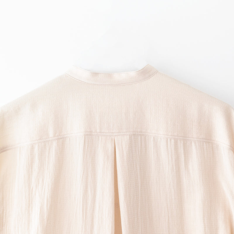 【 nousnou 】SATIN BAND COLLAR SHIRT
