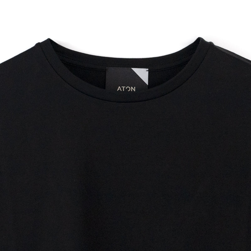 【 ATON 】SUVIN 60/2 ROUNDED HEM T BLACK