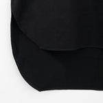 【 ATON 】SUVIN 60/2 ROUNDED HEM T BLACK