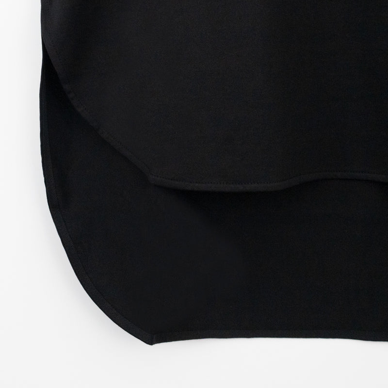 【 ATON 】SUVIN 60/2 ROUNDED HEM T BLACK