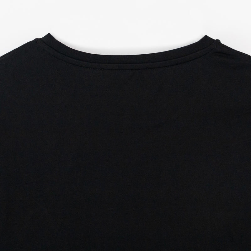 【 ATON 】SUVIN 60/2 ROUNDED HEM T BLACK